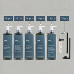 Anyah No-Refillable Pump Dispensers + Brackets Full Box Bundle