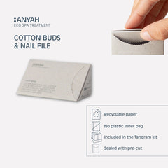 Anyah Cotton Buds & Nail File Eco - 490Pack