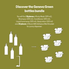 Geneva Green No Refillable Pump Dispensers + Brackets Full Box