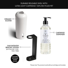 Galimard "1747" White Ceramic Ecover For Cleansing Gel For Body & Hands - 16Pack