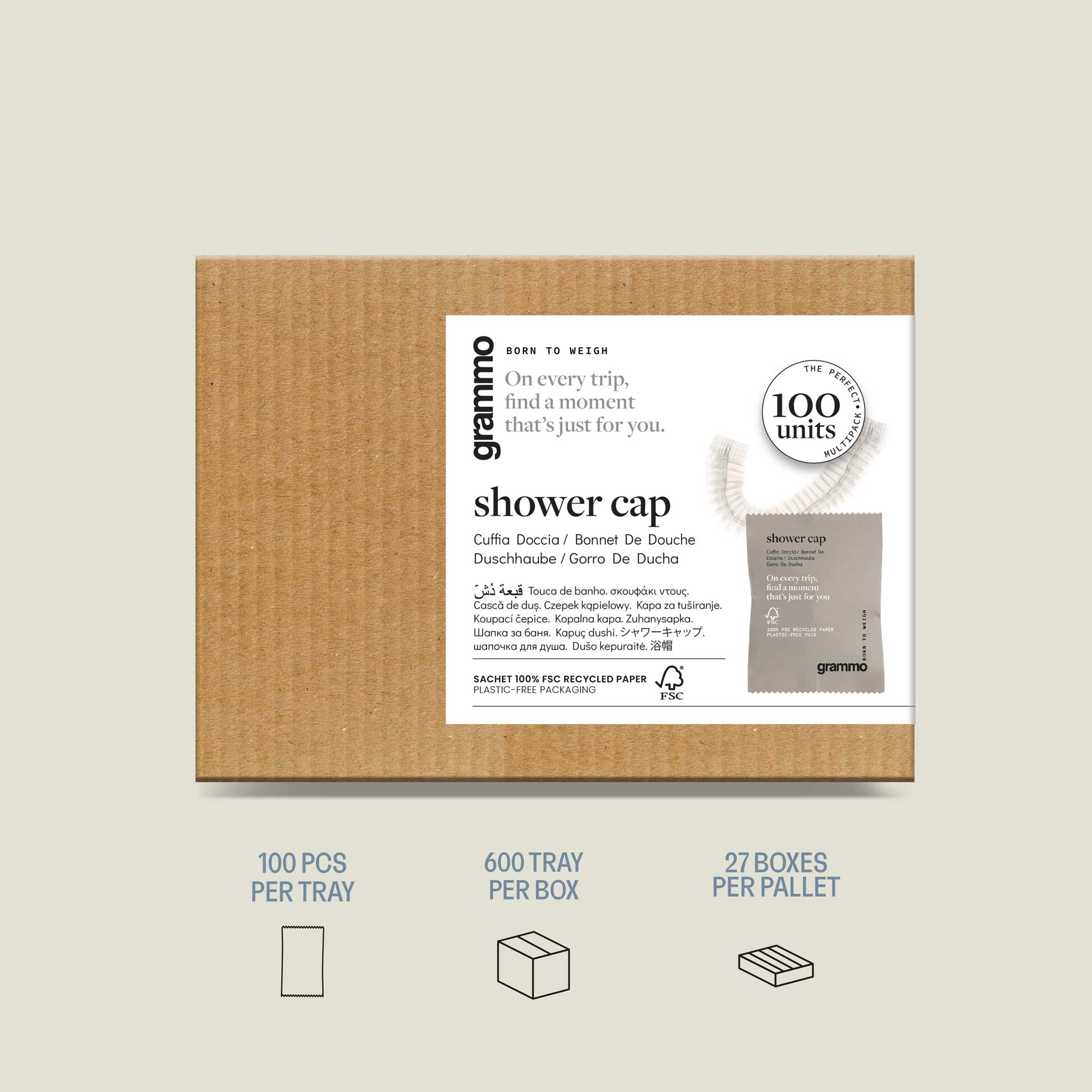 Grammo Shower Cap - 600Pack
