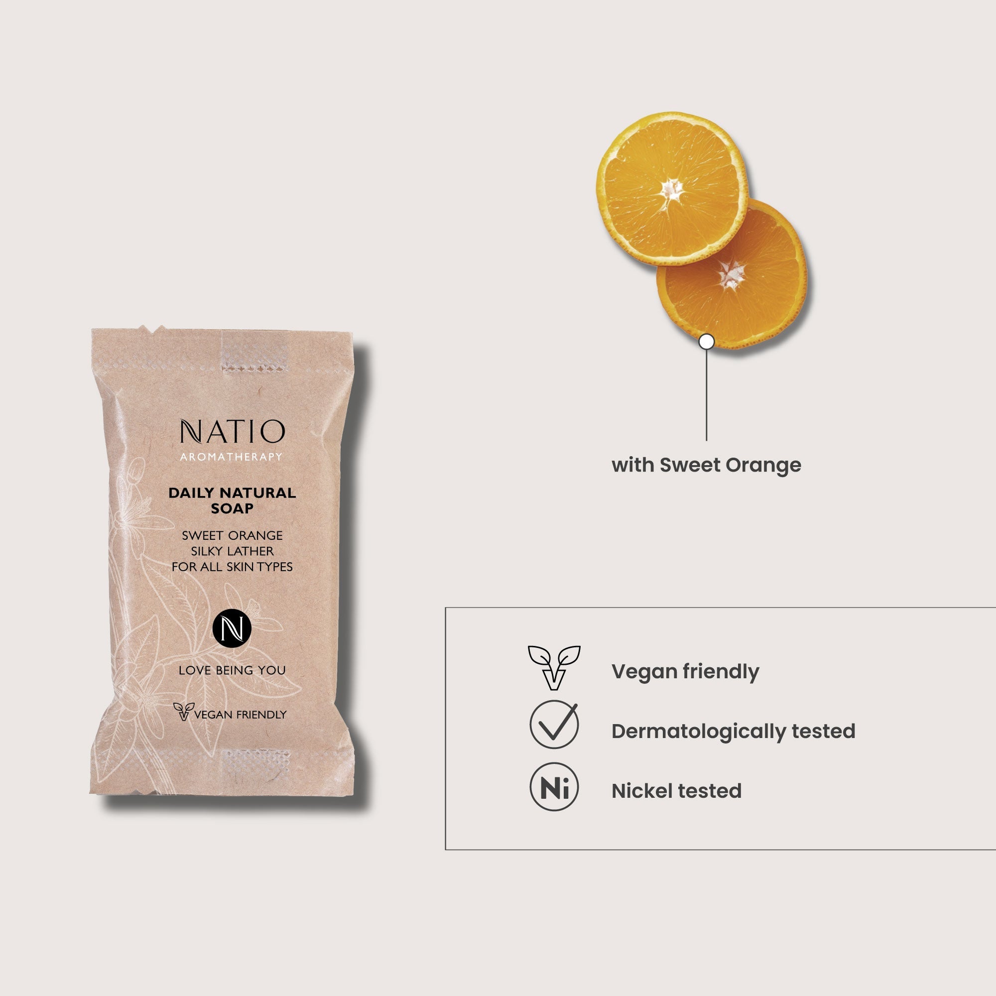 Natio Daily Natural Soap (Net Wt. 1.05 Ounces) – 260Pack
