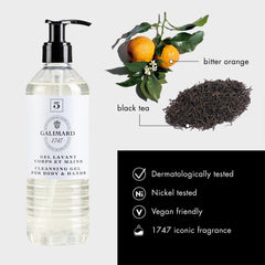 Galimard "1747" Cleansing Gel For Body & Hands Cartridge For Ecover (12.52 fl.oz) - 18Pack