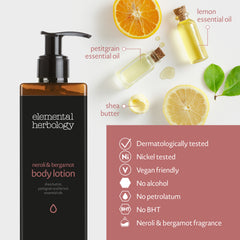Elemental Herbology "Neroli & Bergamot" Body Lotion Unsealed Pump (16.2 fluid ounce) - 18Pack