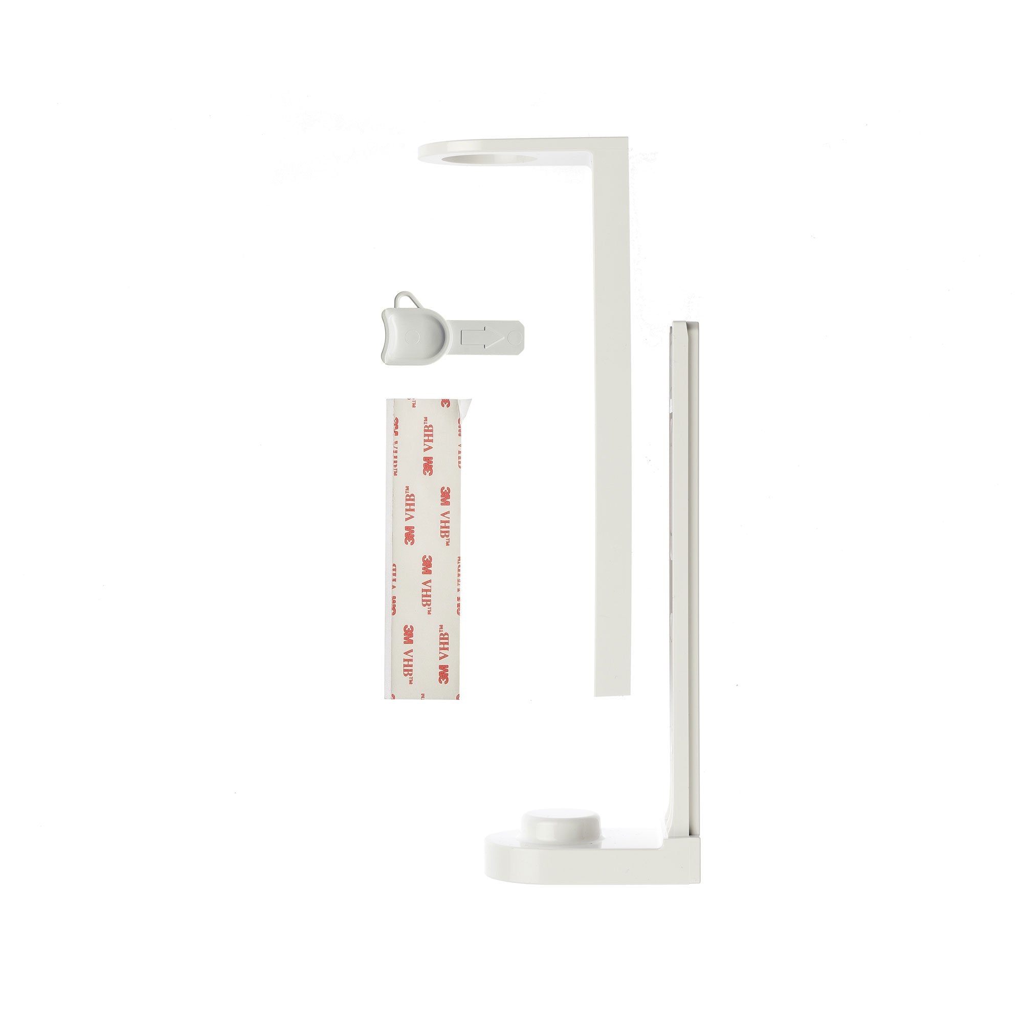 White Abs Adhesive Wall Bracket For Pump Dispenser